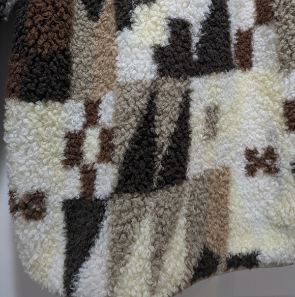 Aritizia Wilfred Free River Sherpa Jacket Ryegrass Yellow Cognac Sz Small - Picture 10 of 14